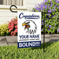 Personalized College Bound Garden Flag, Double Sided Future Graduate Custom Decor, University Bound Yard Sign, Class of 2025 Graduation Flag