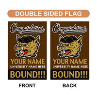 Personalized College Bound Garden Flag, Double Sided Future Graduate Custom Decor, University Bound Yard Sign, Class of 2025 Graduation Flag