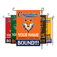 Personalized College Bound Garden Flag, Double Sided Future Graduate Custom Decor, University Bound Yard Sign, Class of 2025 Graduation Flag