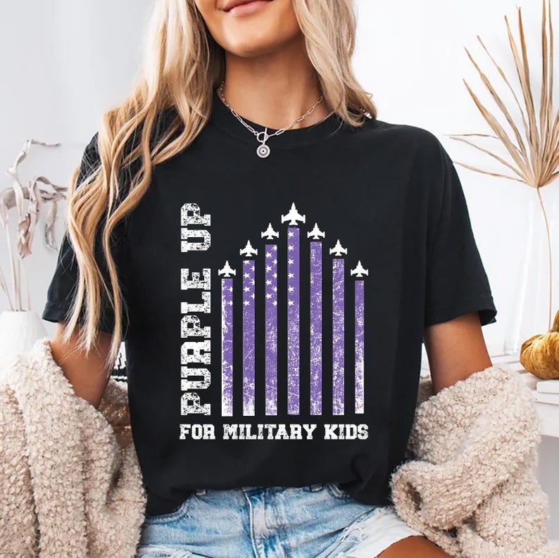 Military Children Awareness Short Sleeve T-Shirt