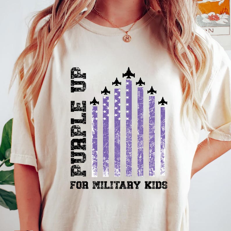 Military Children Awareness Short Sleeve T-Shirt