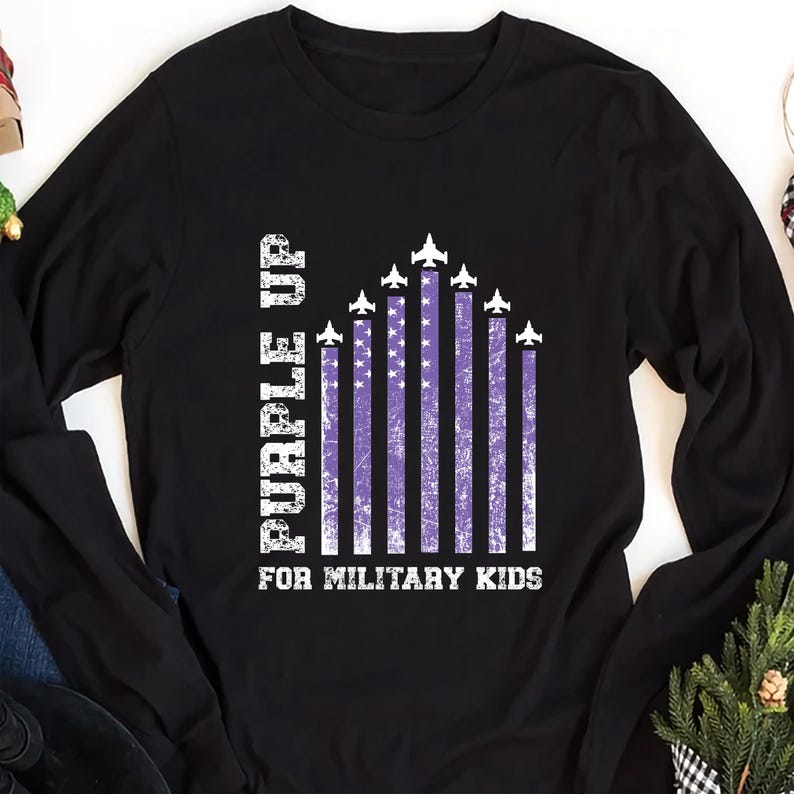 Military Children Awareness Long Sleeve Shirt