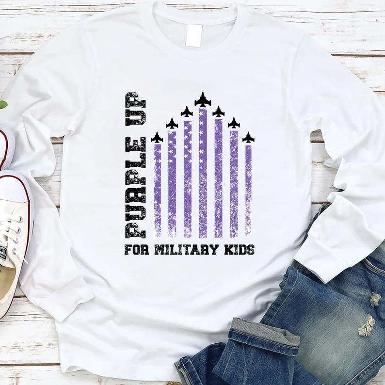 Military Children Awareness Long Sleeve Shirt