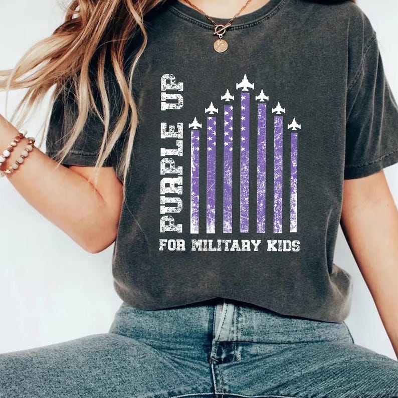 Military Children Awareness Short Sleeve T-Shirt