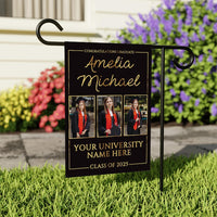 Personalized College Graduation Garden Flag, Double Sided Custom School, University Logo, Class of 2025 Yard Sign, Graduate Celebration Flag