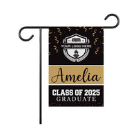 Personalized College Graduation Garden Flag, Double Sided Custom School, University Logo, Class of 2025 Yard Sign, Graduate Celebration Flag