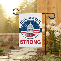 Civil Service Strong Garden Flag, 12x18 Inch Double Sided, Resist Hate Flag, Anti-Trump Flag, Resist Racism Flag, Resist Fascism Flag