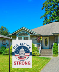 Civil Service Strong Garden Flag, 12x18 Inch Double Sided, Resist Hate Flag, Anti-Trump Flag, Resist Racism Flag, Resist Fascism Flag