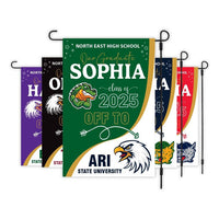 Personalized College Bound Garden Flag, Double Sided Future Graduate Custom Decor, University Bound Yard Sign, Class of 2025 Graduation Flag