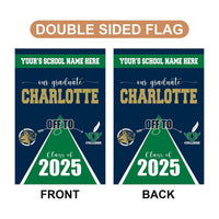 Personalized College Bound Garden Flag, Double Sided Future Graduate Custom Decor, University Bound Yard Sign, Class of 2025 Graduation Flag