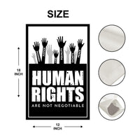 Human Rights Are Not Negotiable Garden Flag, Double Sided, Resist Hate, Anti-Trump, Resist Racism, Resist Fascism, Equality, Justice Flag