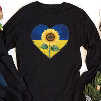 Sunflower Ukraine Long Sleeve Shirt, Ukraine Support Outfit