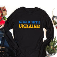 Stand With Ukraine Long Sleeve Shirt, Ukraine Support Outfit