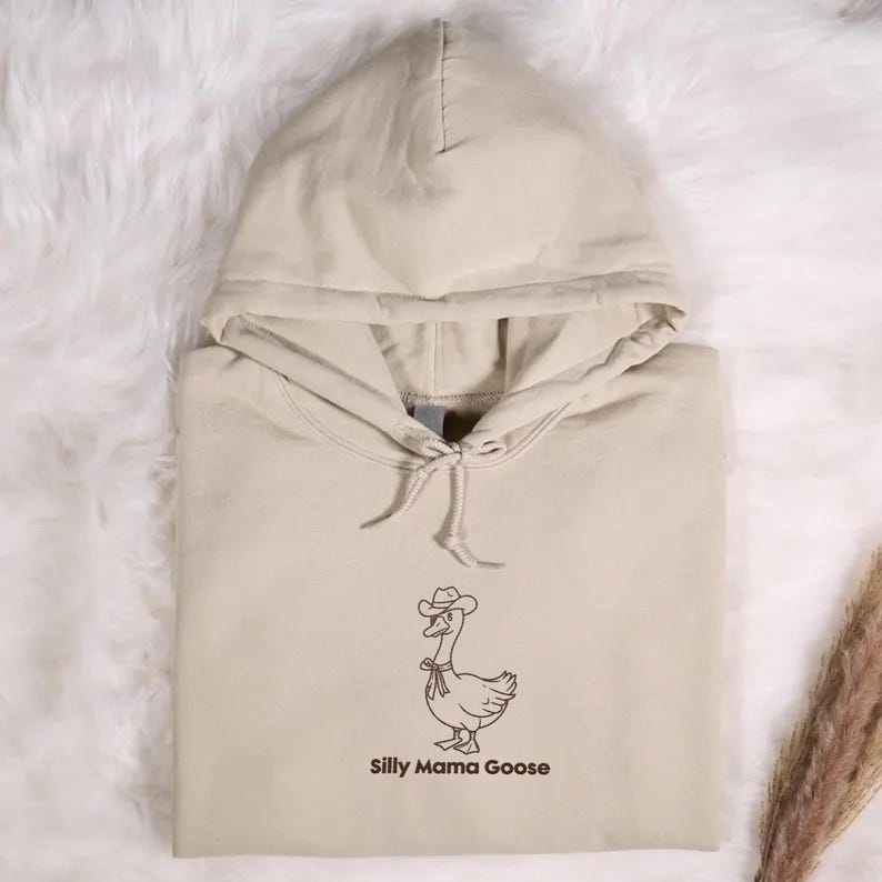 Embroidered Silly Mama Goose Hoodie