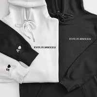 Embroidered Custom Roman Numeral Hoodie