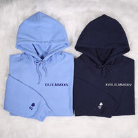 Embroidered Custom Roman Numeral Hoodie