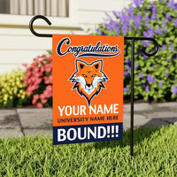 Personalized College Bound Garden Flag, Double Sided Future Graduate Custom Decor, University Bound Yard Sign, Class of 2025 Graduation Flag