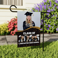 Personalized Graduation Garden Flag with Photo, Double Sided, Custom Name & School, Graduation Decoration 2025 Yard Sign, Class of 2025 Flag