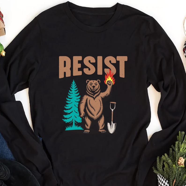 Bear Resist Long Sleeve Shirt, Parks Over Profit