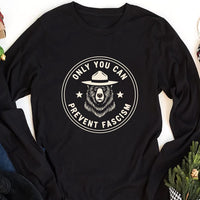 Bear Resist Fascism Long Sleeve Shirt, Parks Over Profit