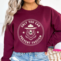 Bear Resist Fascism Sweatshirt, Parks Over Profit