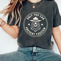 Bear Resist Fascism Short Sleeve T-Shirt, Parks Over Profit