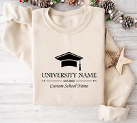 Custom College Sweatshirt, Personalized University and College Program Sweatshirt, Matching College Sweatshirt, Custom Sweatshirt, Graduate Gift