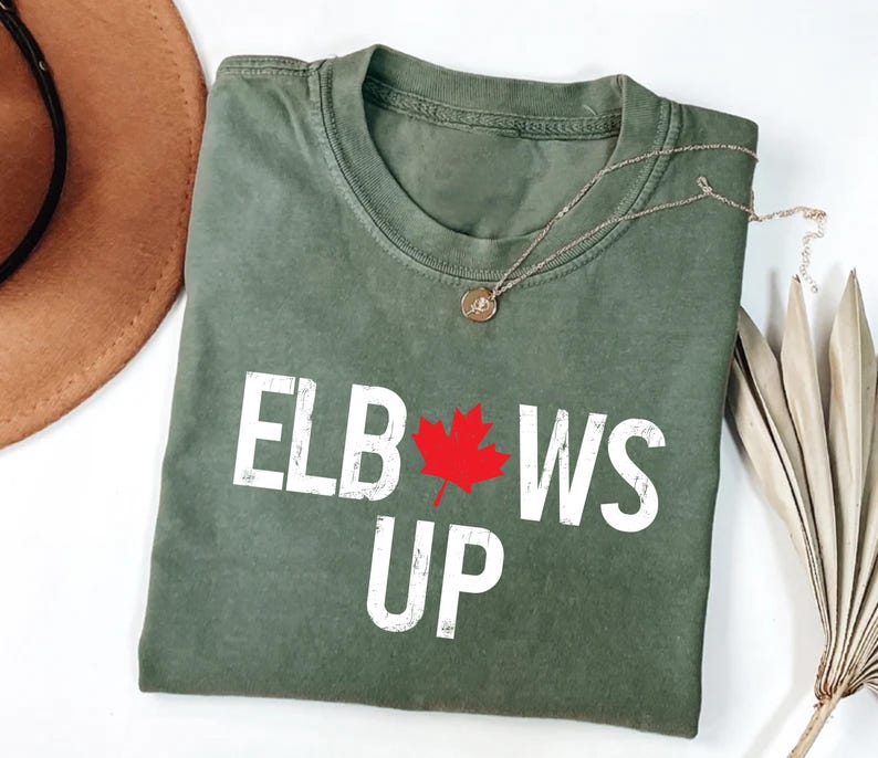 Elbows Up Short Sleeve T-Shirt, Never the 51st State
