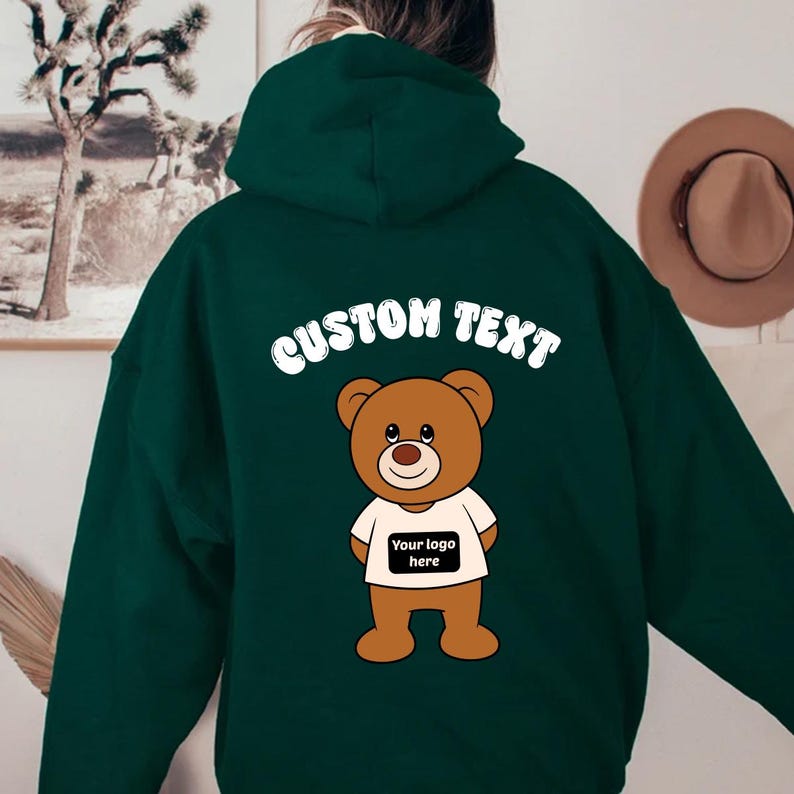 Custom Teddy Bear College Hoodie