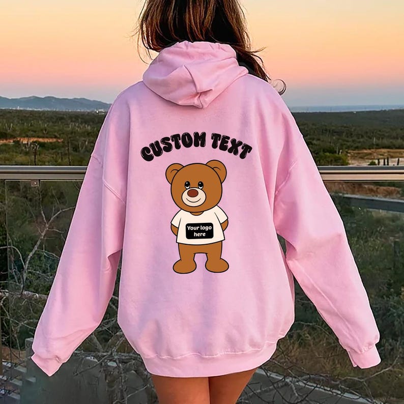 Custom Teddy Bear College Hoodie