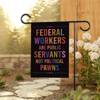 Support Federal Workers Garden Flag, 12x18 Inch Double Sided, Resist Hate Flag, Anti-Trump Flag, Resist Racism Flag, Resist Fascism Flag