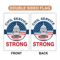 Civil Service Strong Garden Flag, 12x18 Inch Double Sided, Resist Hate Flag, Anti-Trump Flag, Resist Racism Flag, Resist Fascism Flag