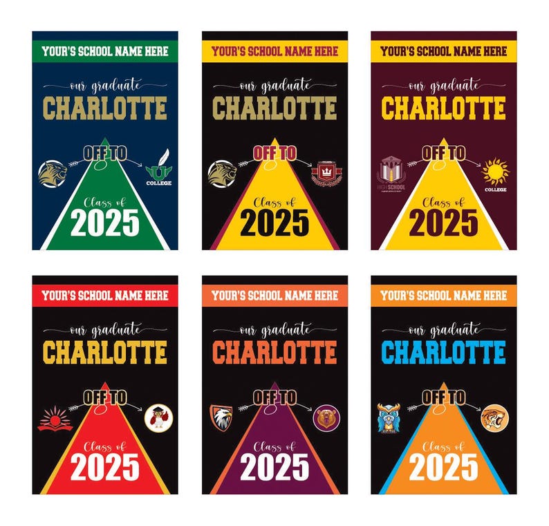 Personalized College Bound Garden Flag, Double Sided Future Graduate Custom Decor, University Bound Yard Sign, Class of 2025 Graduation Flag