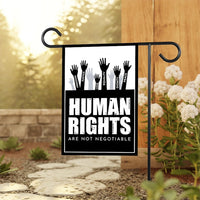 Human Rights Are Not Negotiable Garden Flag, Double Sided, Resist Hate, Anti-Trump, Resist Racism, Resist Fascism, Equality, Justice Flag