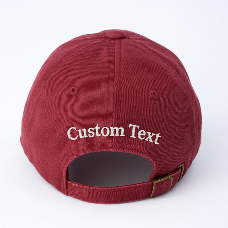 Custom Embroidered Hat, Personalized Dad Cap, Logo Baseball Hat, Your Own Text Monogram Hat