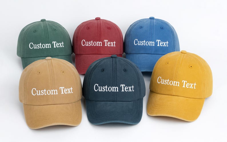 Custom Embroidered Hat, Personalized Dad Cap, Logo Baseball Hat, Your Own Text Monogram Hat