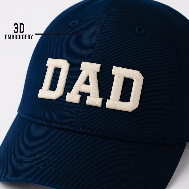 Custom Embroidered Hat, Personalized Dad Cap, Logo Baseball Hat, Your Own Text Monogram Hat