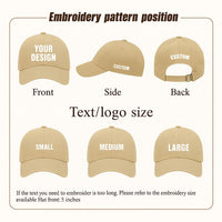 Custom Embroidered Hat, Personalized Dad Cap, Logo Baseball Hat, Your Own Text Monogram Hat