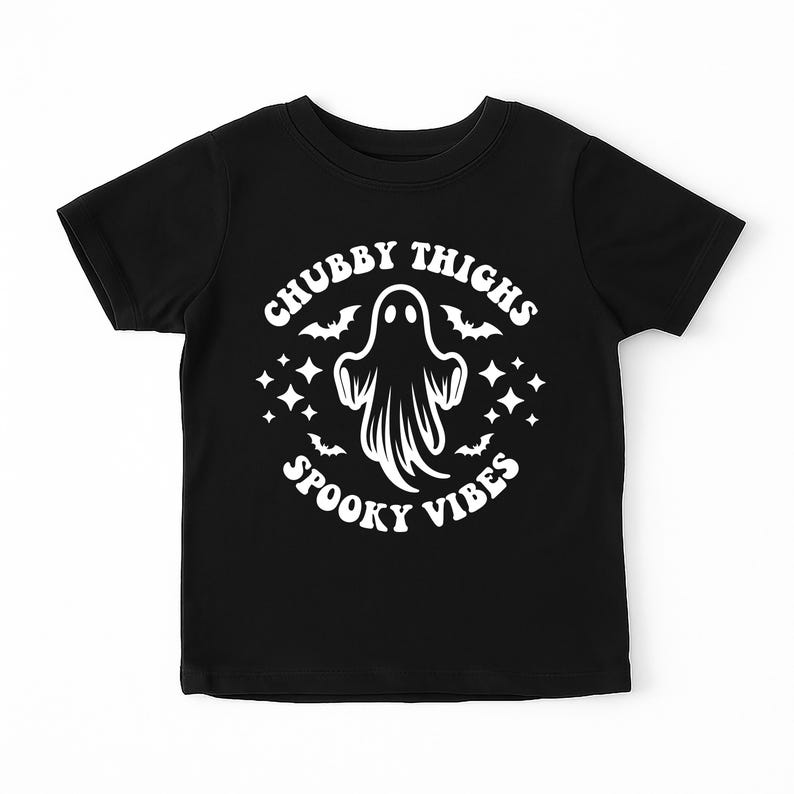 Chubby Thighs Spooky Vibes Funny Retro Baby Shirt, Baby Bodysuit, Halloween Toddler Sweatshirt - Cute Chunky Baby Fall Outfit