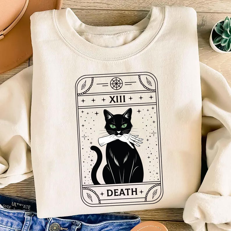 Tarot Black Cat Sweatshirt