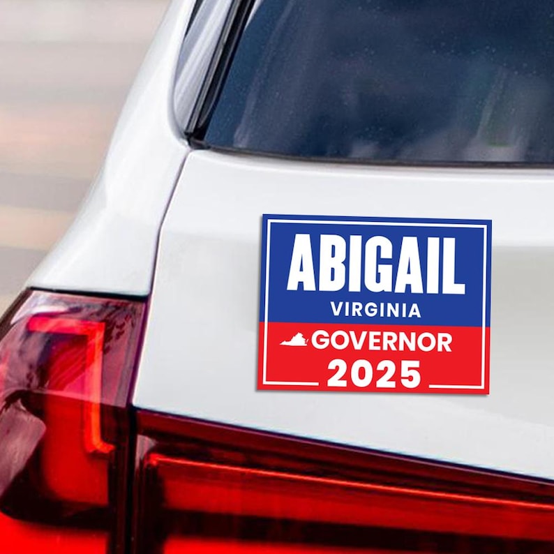 Abigail Spanberger For Virginia Governor 2025 Car Magnet - Vote Abigail Spanberger Vehicle Magnet, Governor Elections Magnet