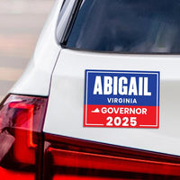 Abigail Spanberger For Virginia Governor 2025 Car Magnet - Vote Abigail Spanberger Vehicle Magnet, Governor Elections Magnet