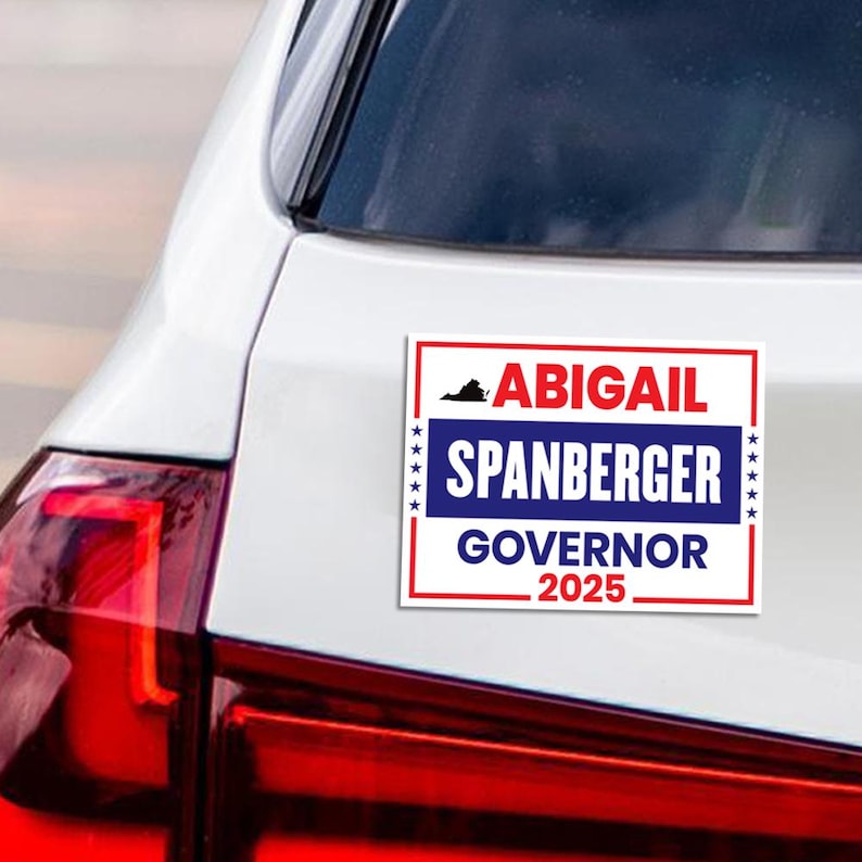 Abigail Spanberger For Virginia Governor 2025 Car Magnet - Vote Abigail Spanberger Vehicle Magnet, Governor Elections Magnet