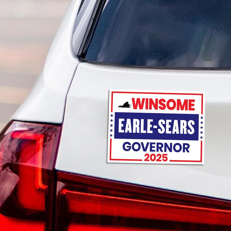 Winsome Earle-Sears For Virginia Governor 2025 Car Magnet - Vote Winsome Earle-Sears Vehicle Magnet, Governor Elections Magnet