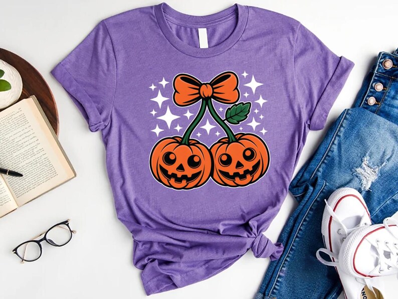 Pumpkin Cherries Short Sleeve T-Shirt
