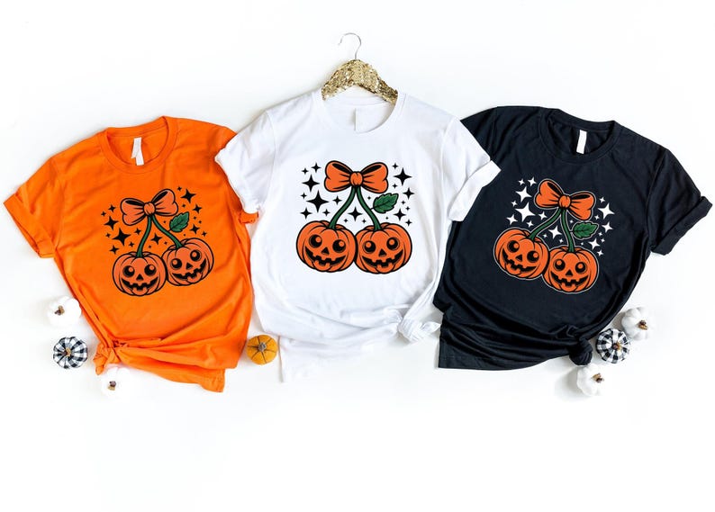 Pumpkin Cherries Short Sleeve T-Shirt