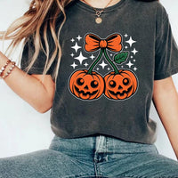 Pumpkin Cherries Short Sleeve T-Shirt