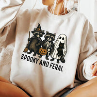 Spooky and Feral Raccoon Sweatshirt