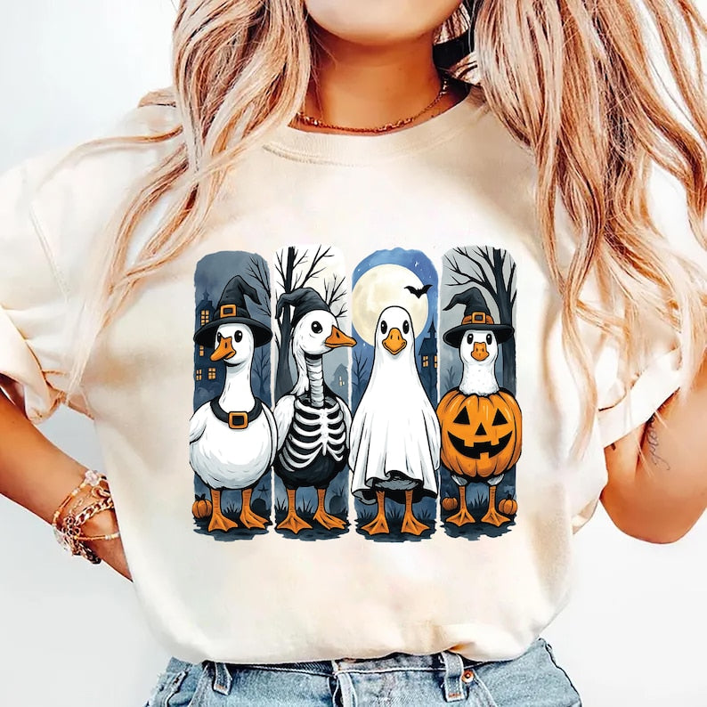 Halloween Goose Short Sleeve T-Shirt