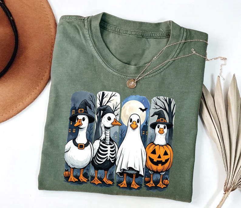 Halloween Goose Short Sleeve T-Shirt